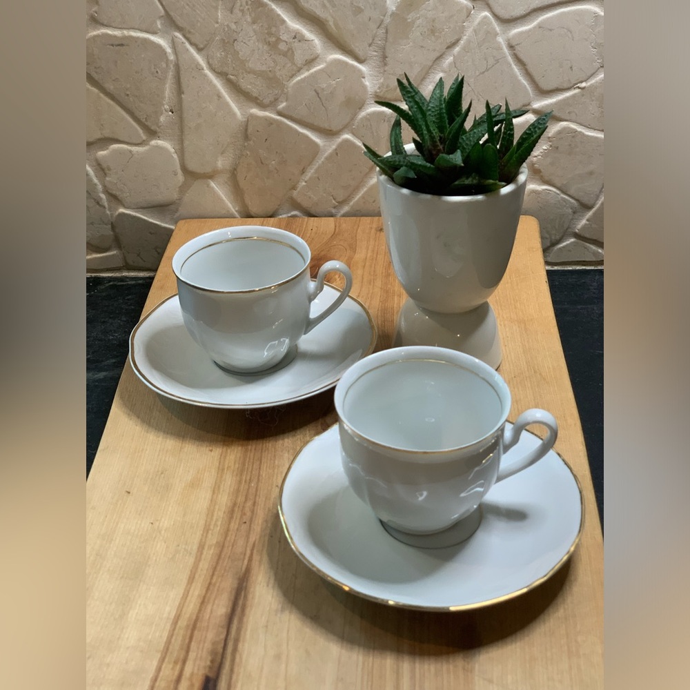 ARPO | Set of 2 | Demitasse or Espresso Cups and Saucers
